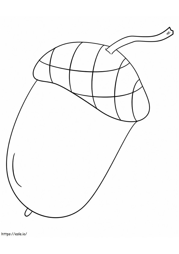 Easy Acorn coloring page