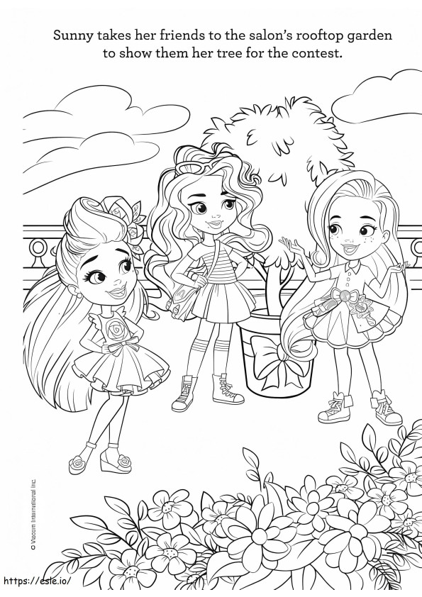 Sunny And Friends coloring page