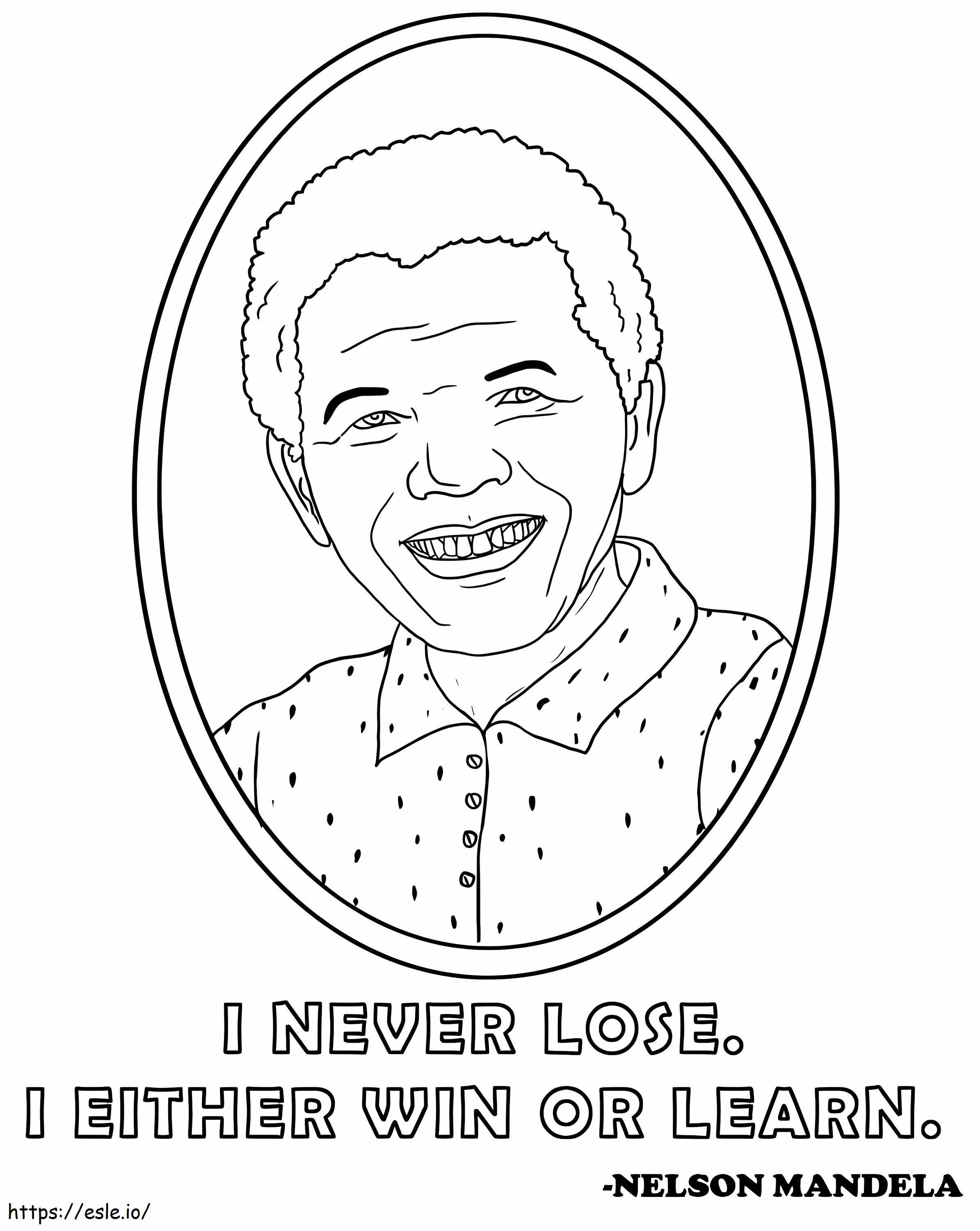 Nelson Mandela 8 coloring page