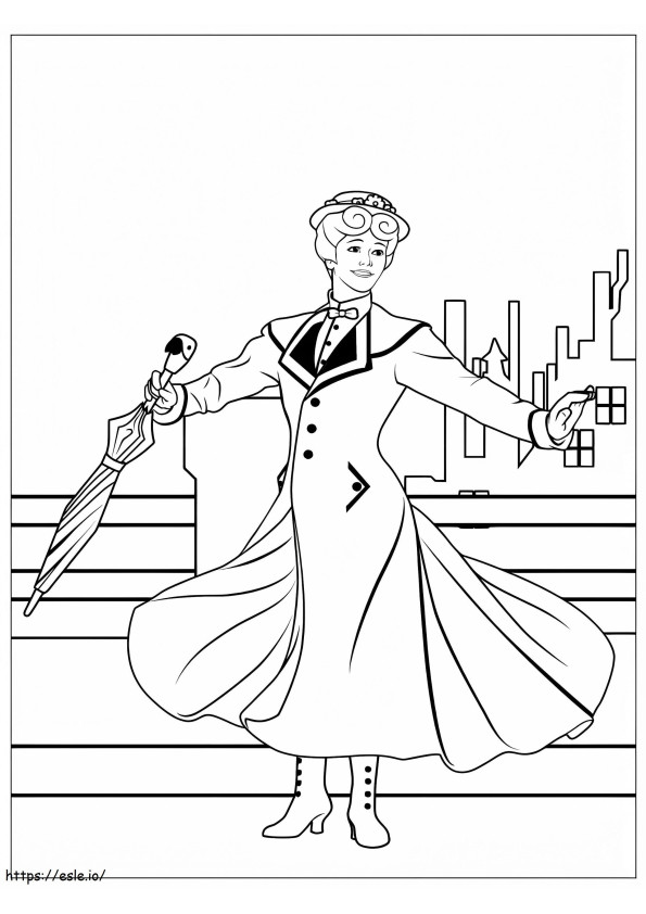 Coloriage Mary Poppins 11 à imprimer dessin