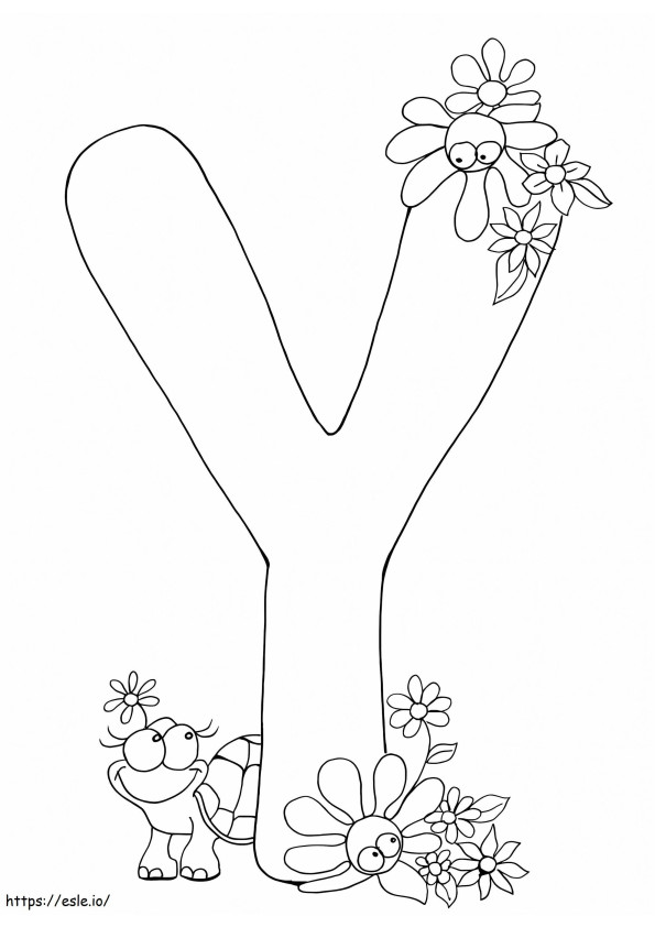 Letter Y 3 coloring page