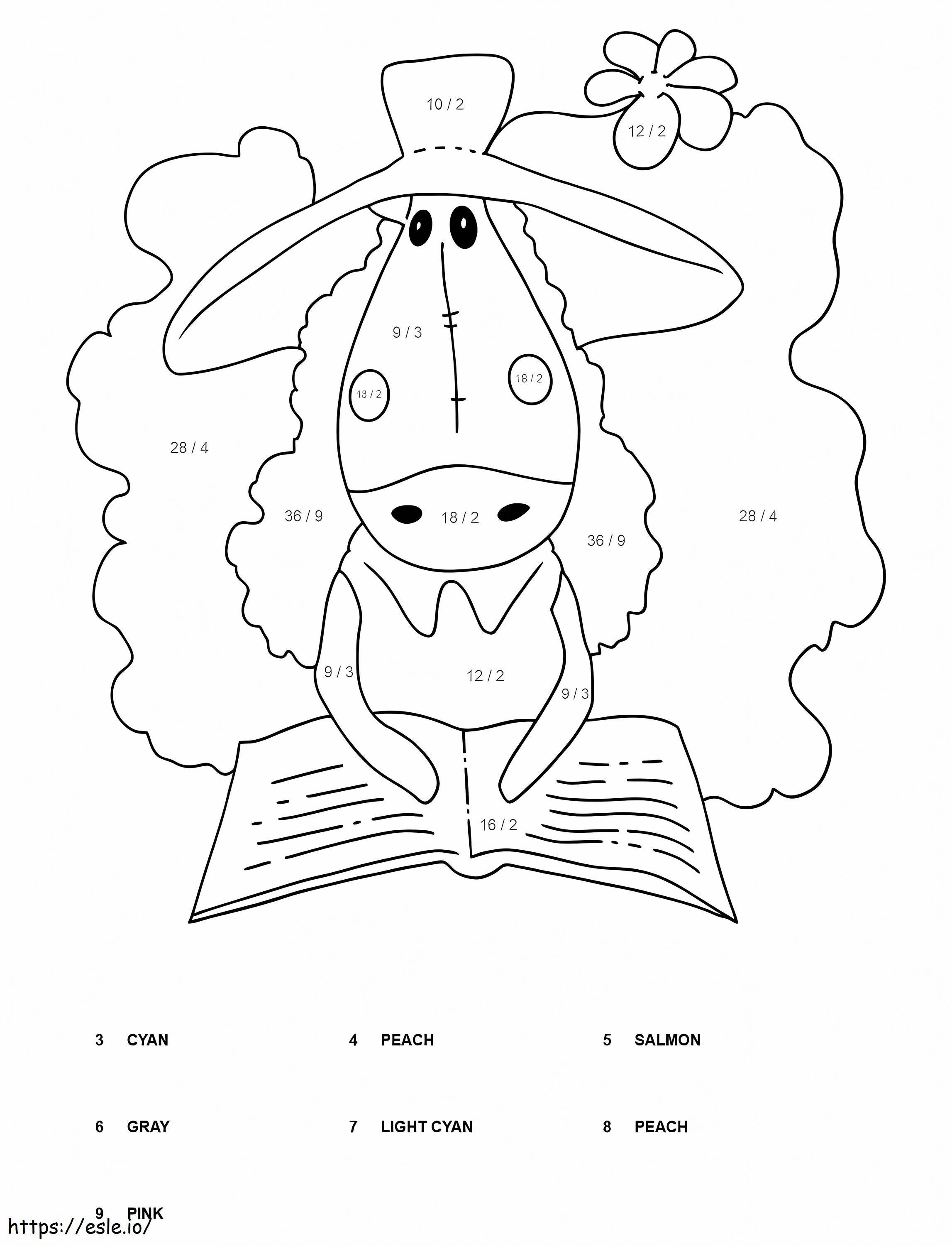 Printable Division Color By Number Worksheet coloring page