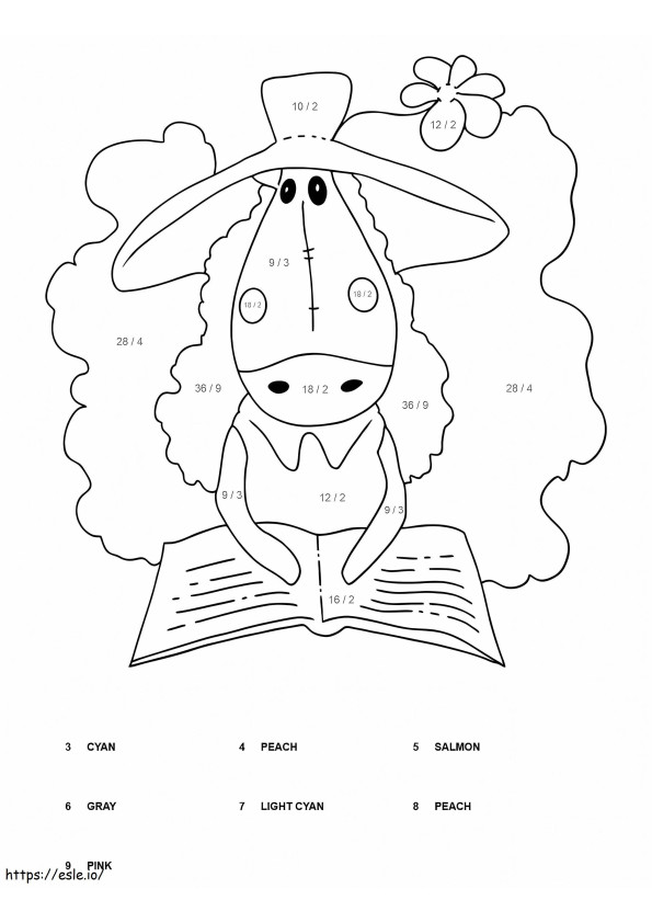 Printable Division Color By Number Worksheet coloring page