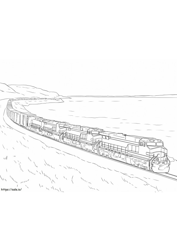 Freight Train coloring page