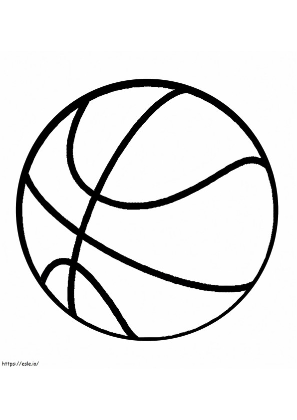 Yksinkertainen koripallopallo värityskuva