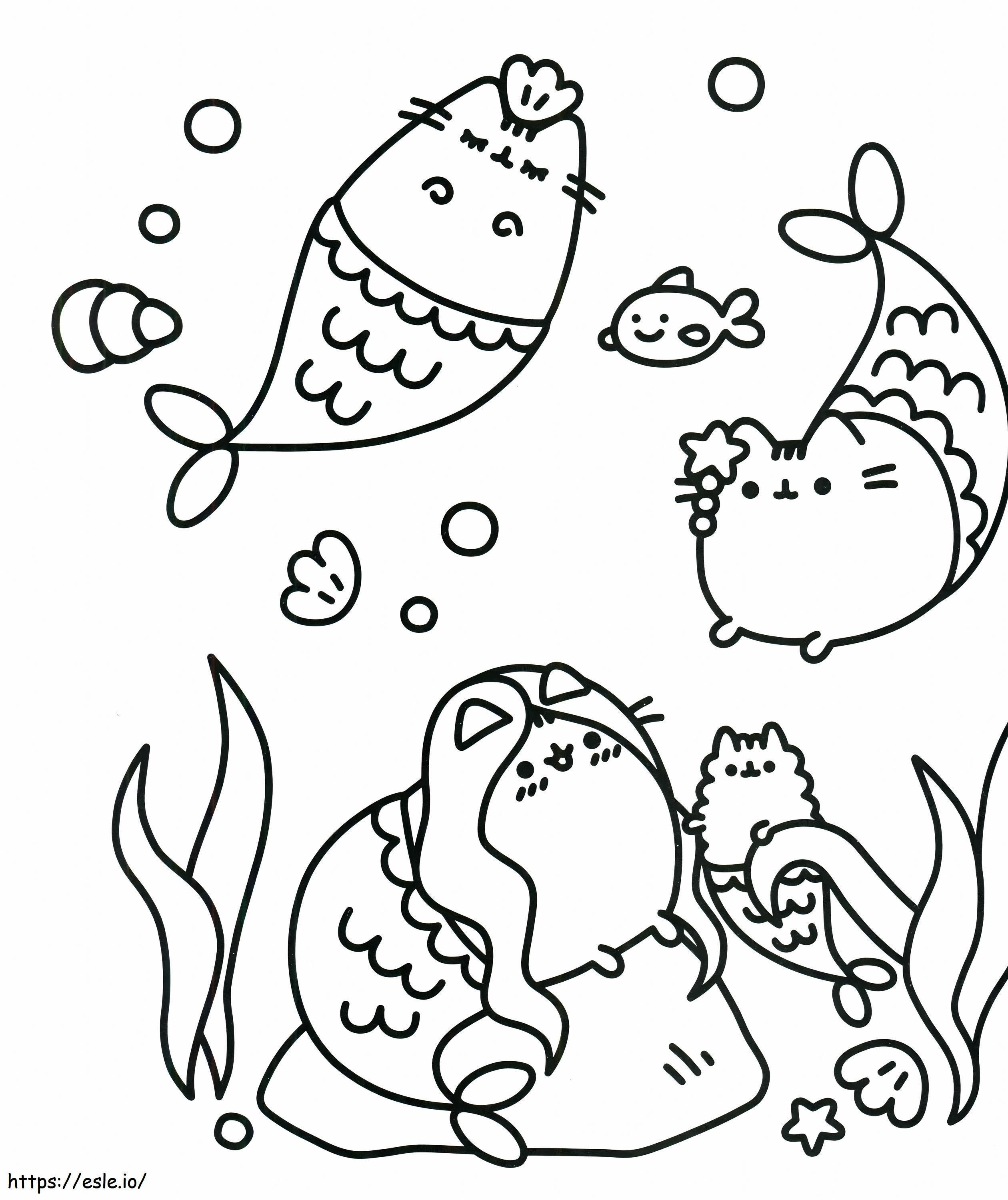 Pusheen Coloring Page - New Best Friends Adventure
