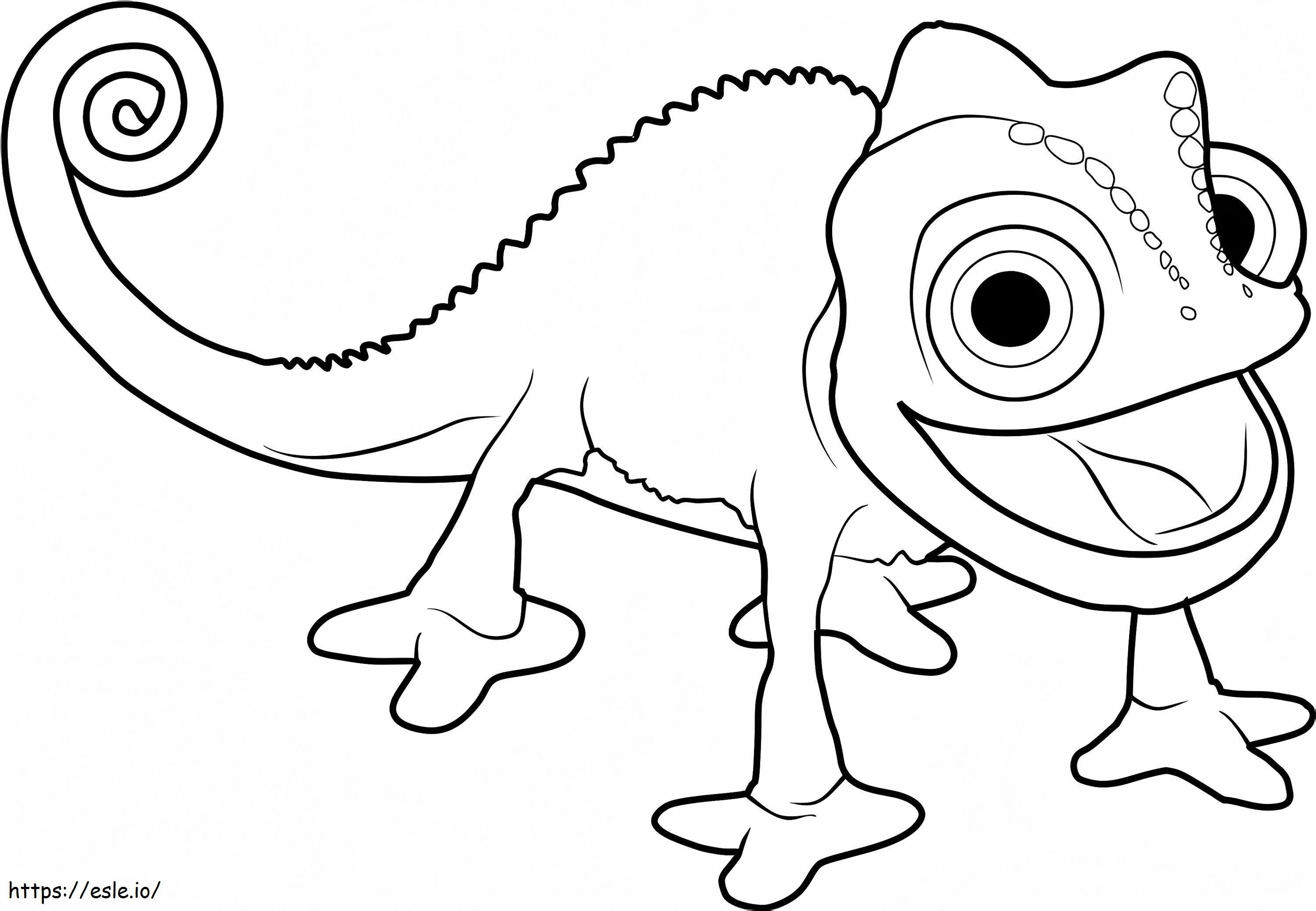 Fun Chameleon 1 coloring page