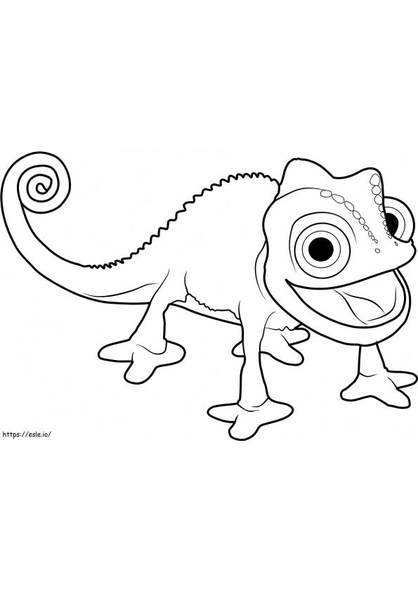 Fun Chameleon 1 coloring page