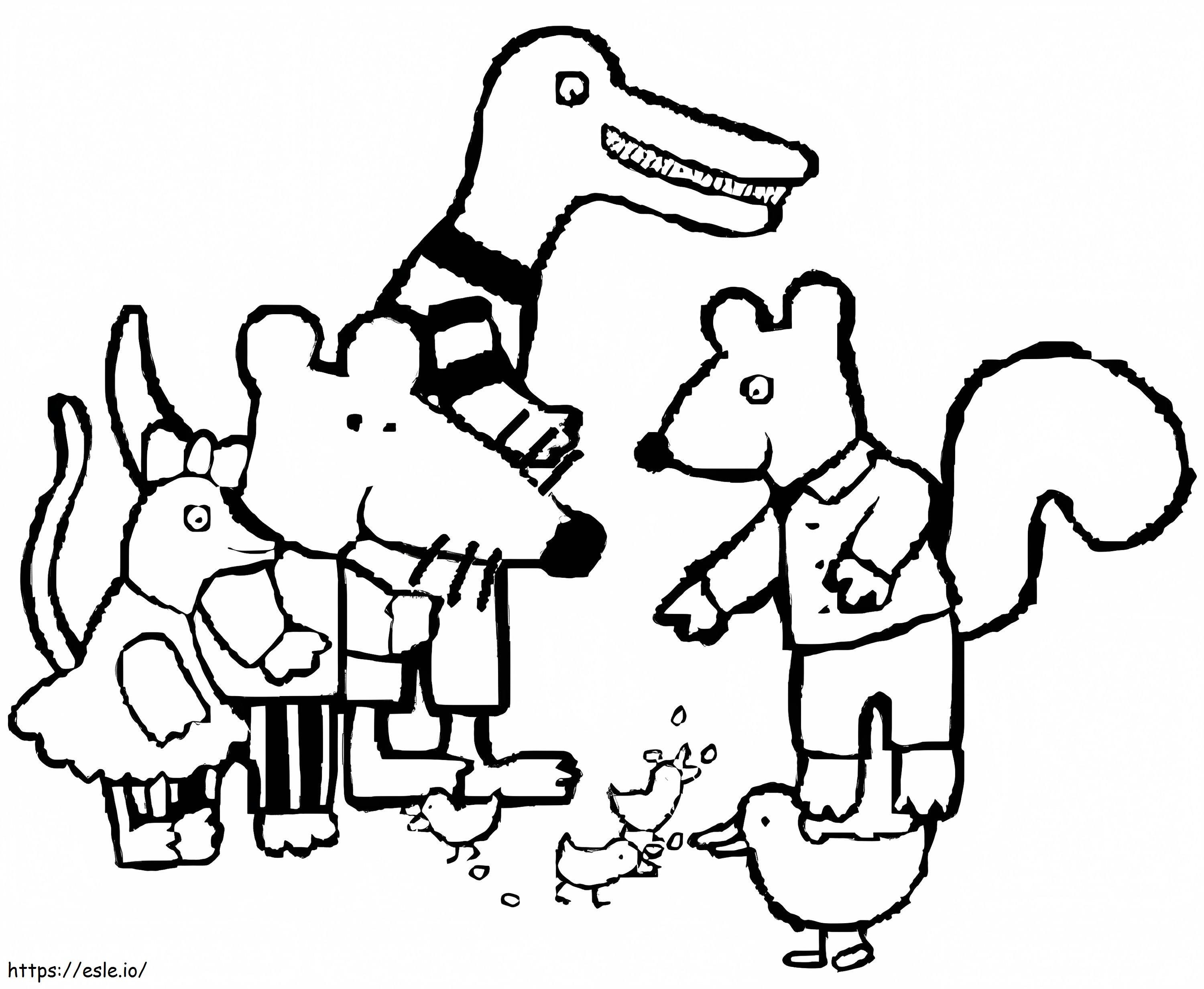 Free Printable Maisy With Friends Coloring Page