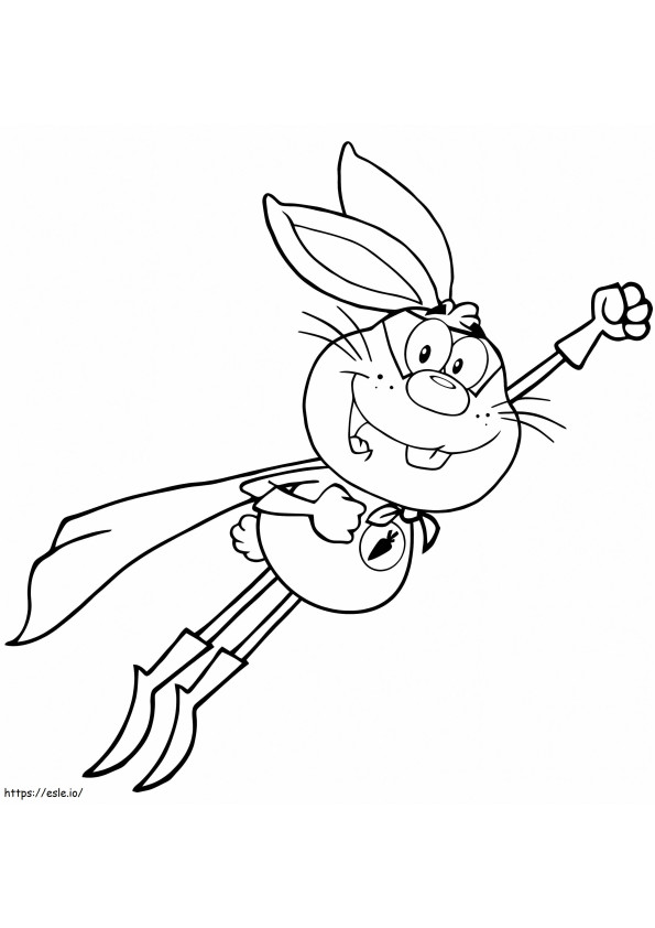 Hero Rabbit coloring page