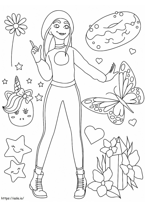 Spring Girl coloring page