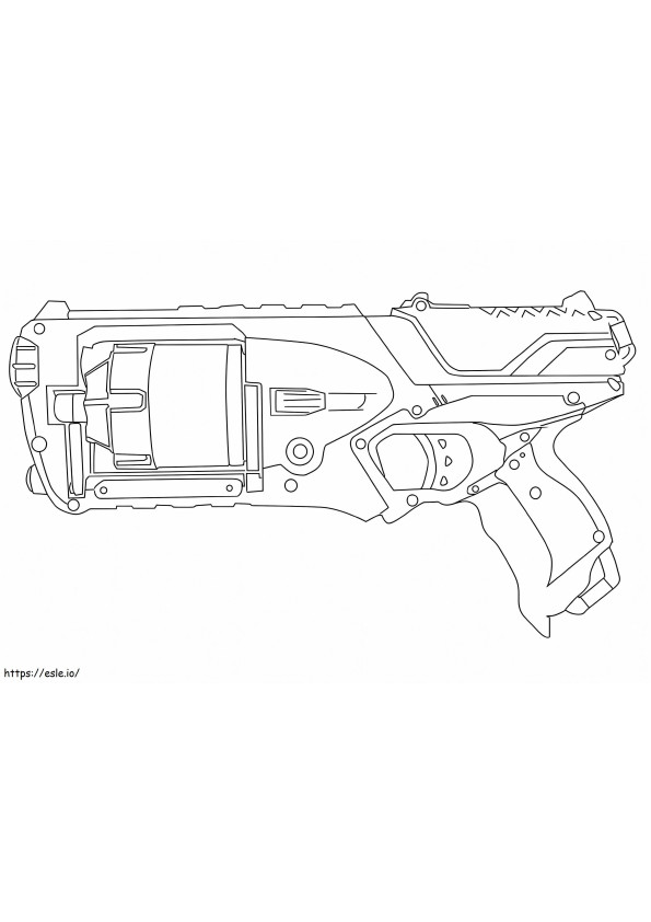 Coloriage Pistolet Nerf cool à imprimer dessin