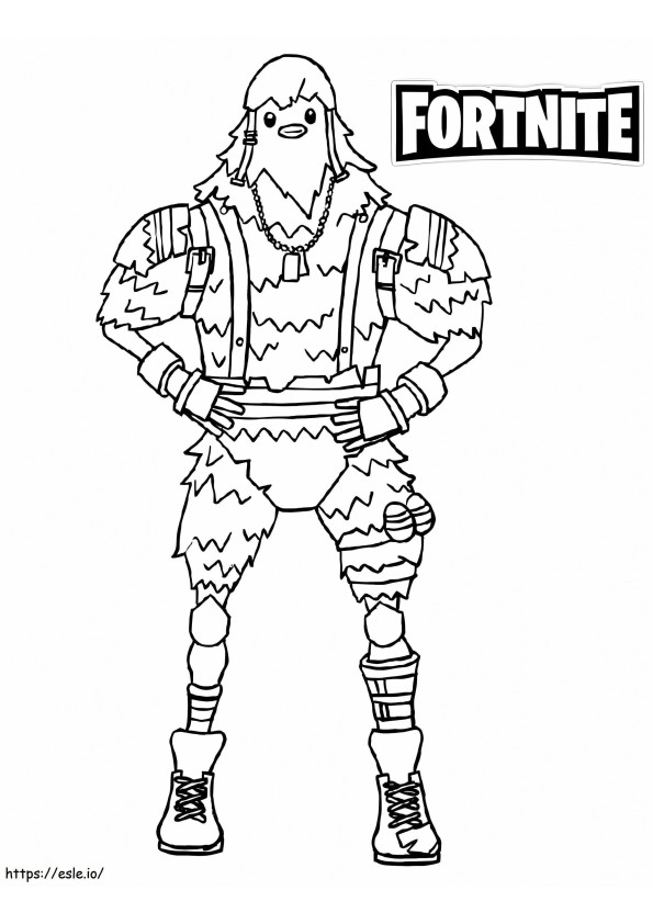 Cluck Fortnite 3 coloring page