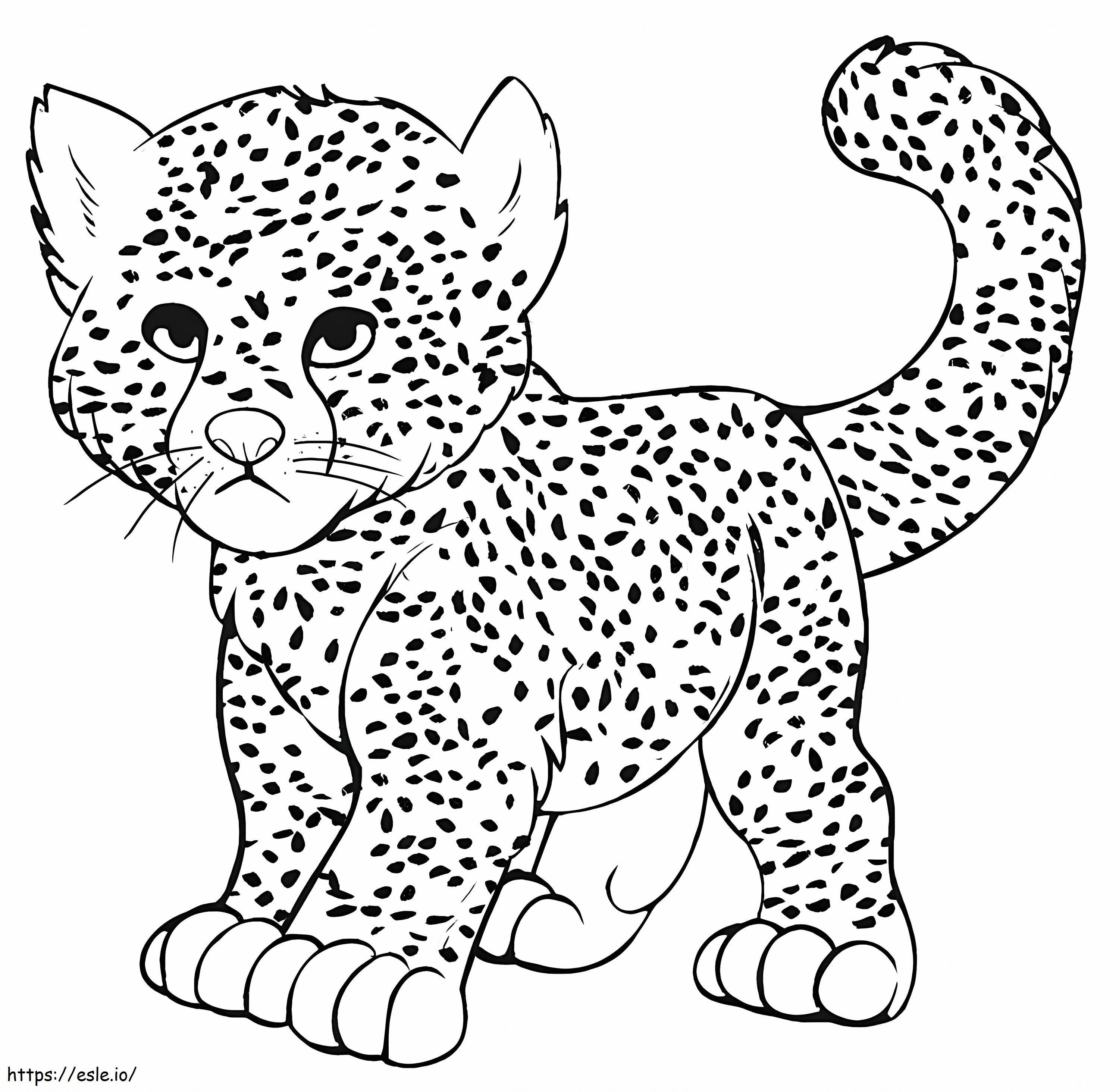 Baby Cheetah kleurplaat kleurplaat