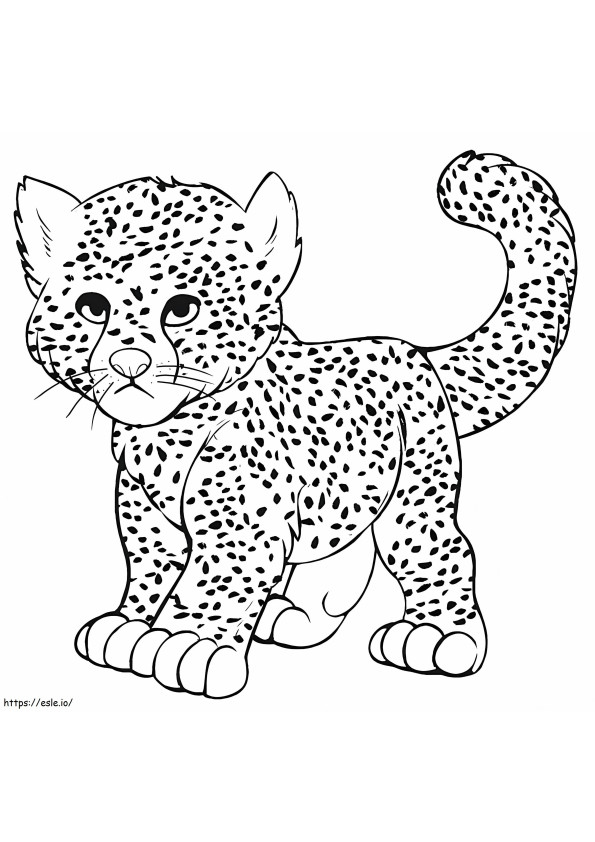 Cucciolo di ghepardo da colorare