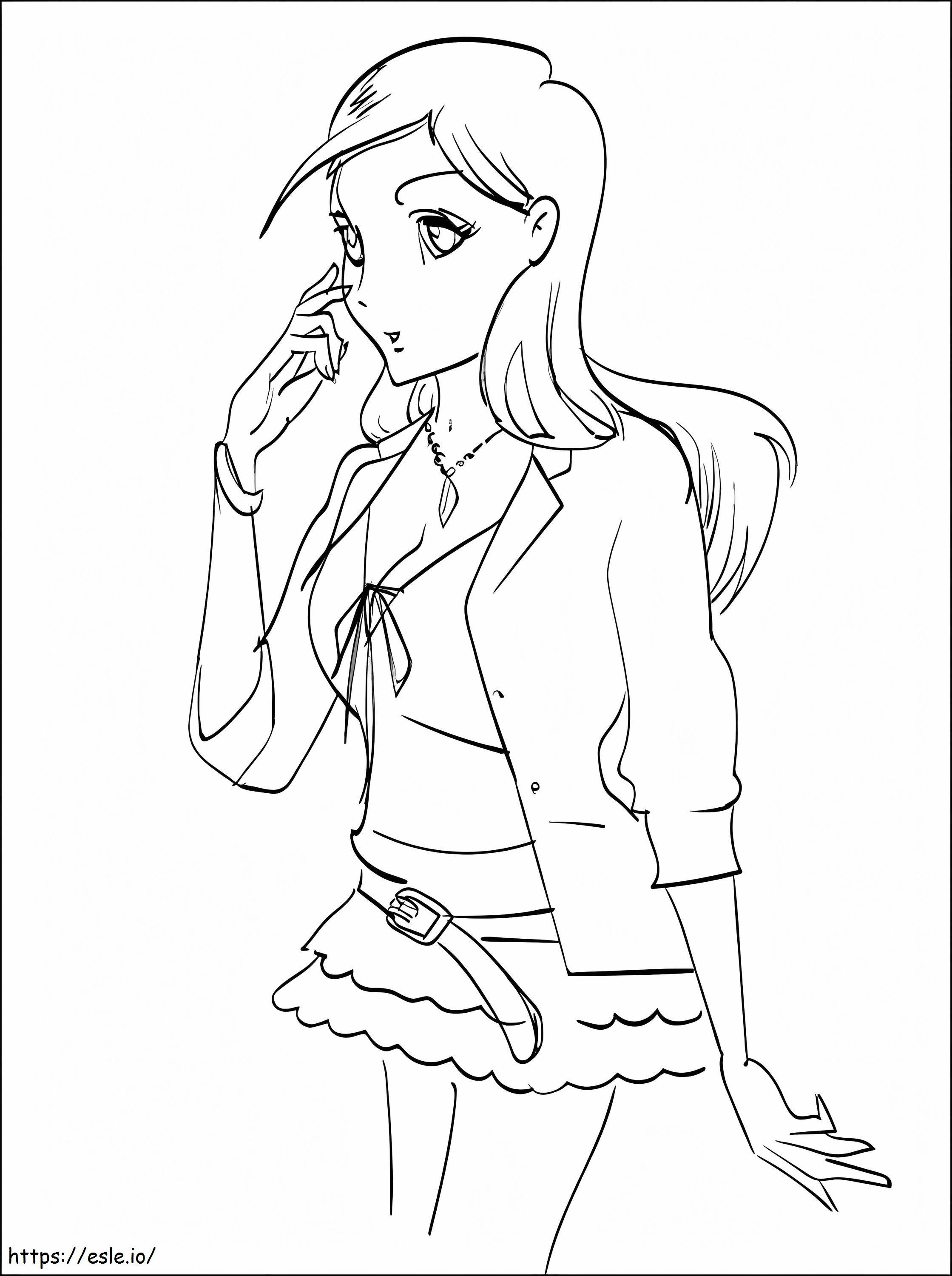 Pretty Orihime Inoue coloring page