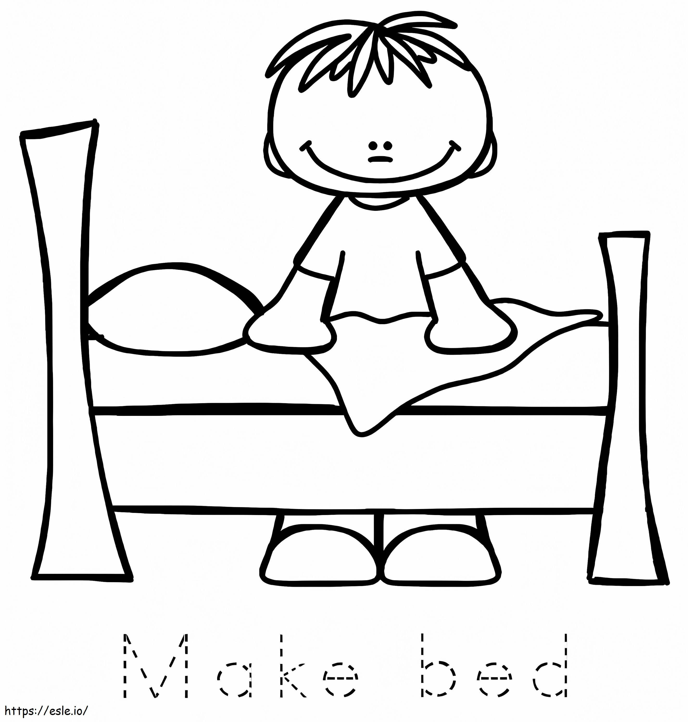 Make Bed coloring page