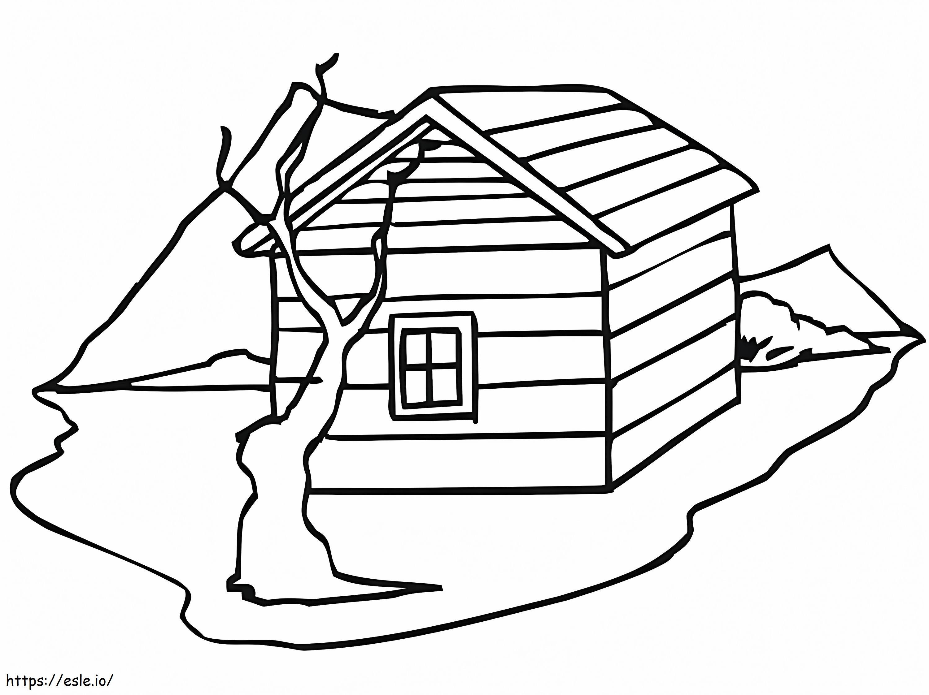 Traditional House In Norway coloring page