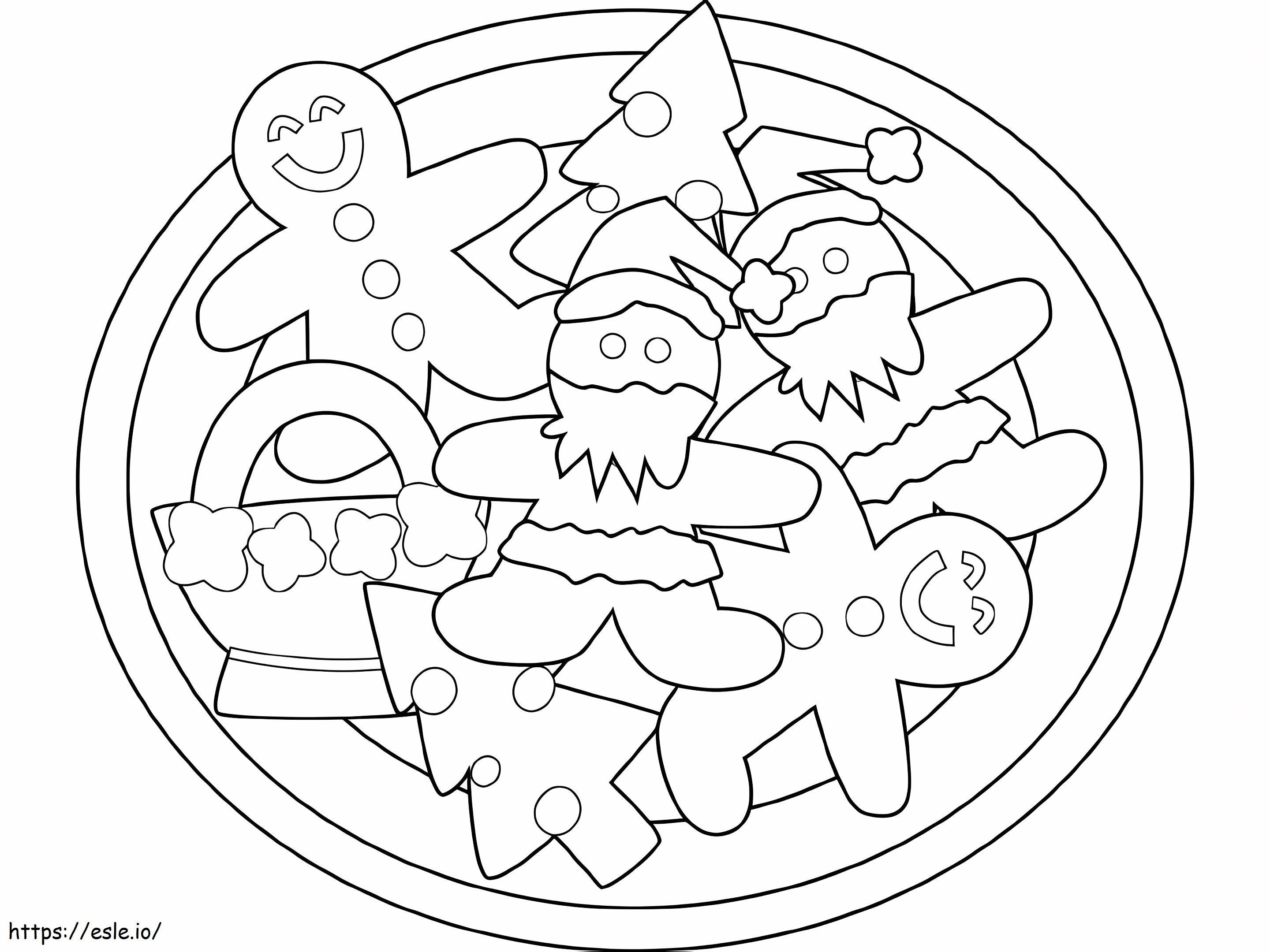 Coloriage Biscuits de Noël 8 à imprimer dessin