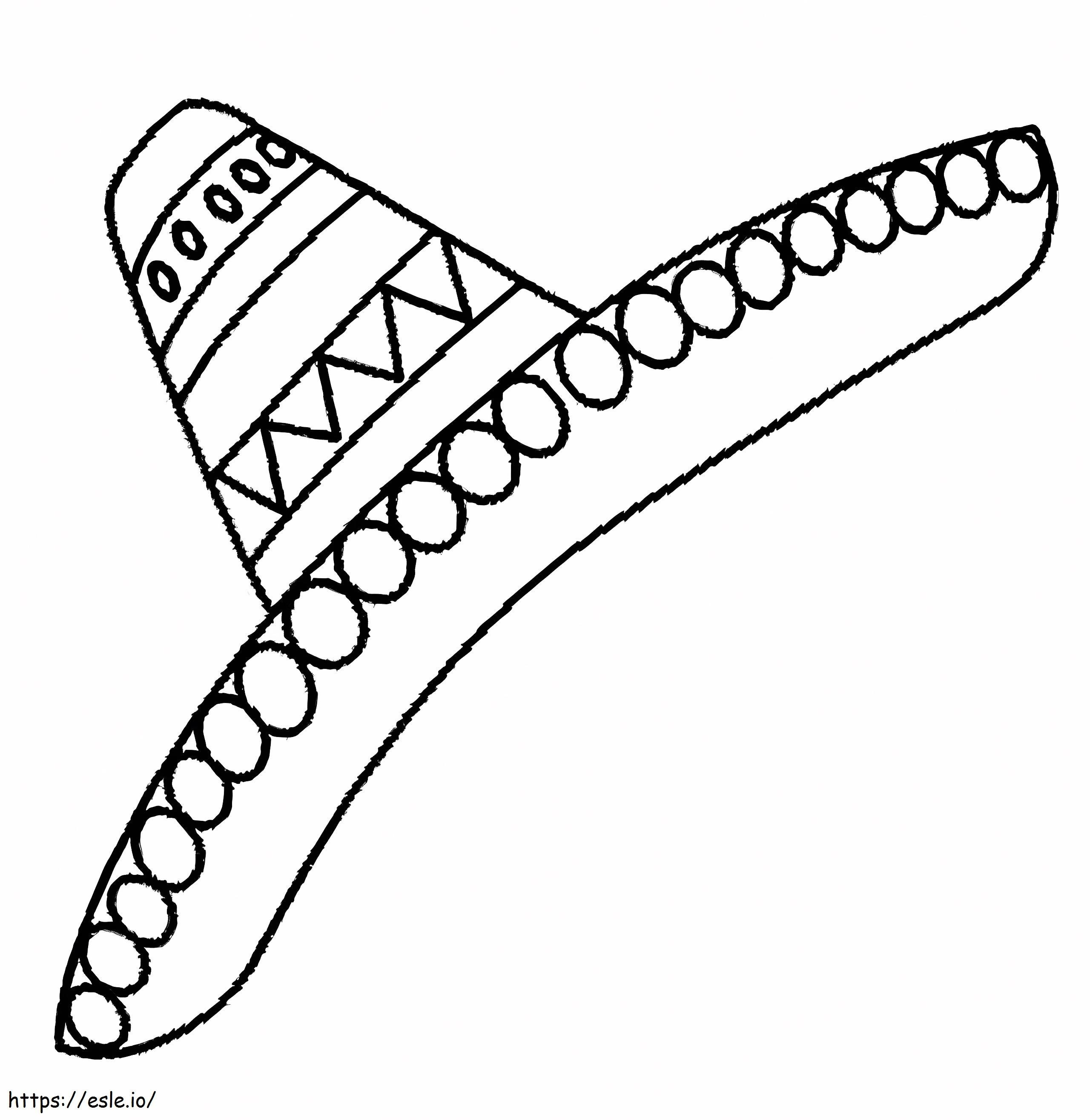 Mexicaanse hoed kleurplaat kleurplaat