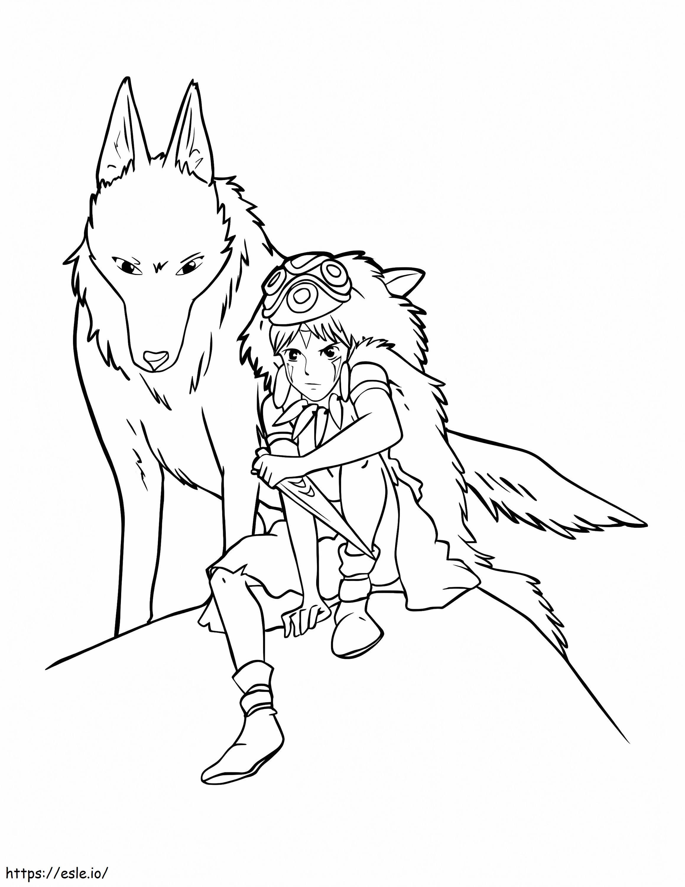Princess Mononoke Coloring Pages