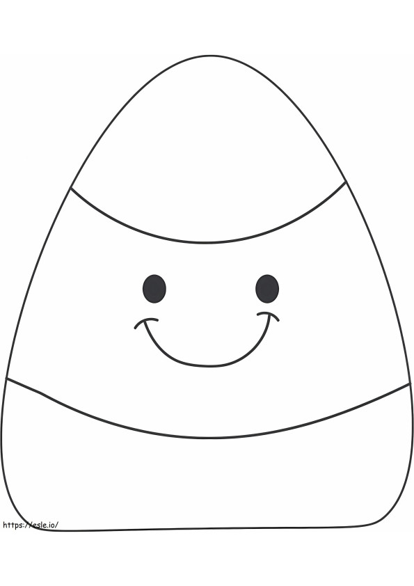 Candy Corn Smiles coloring page