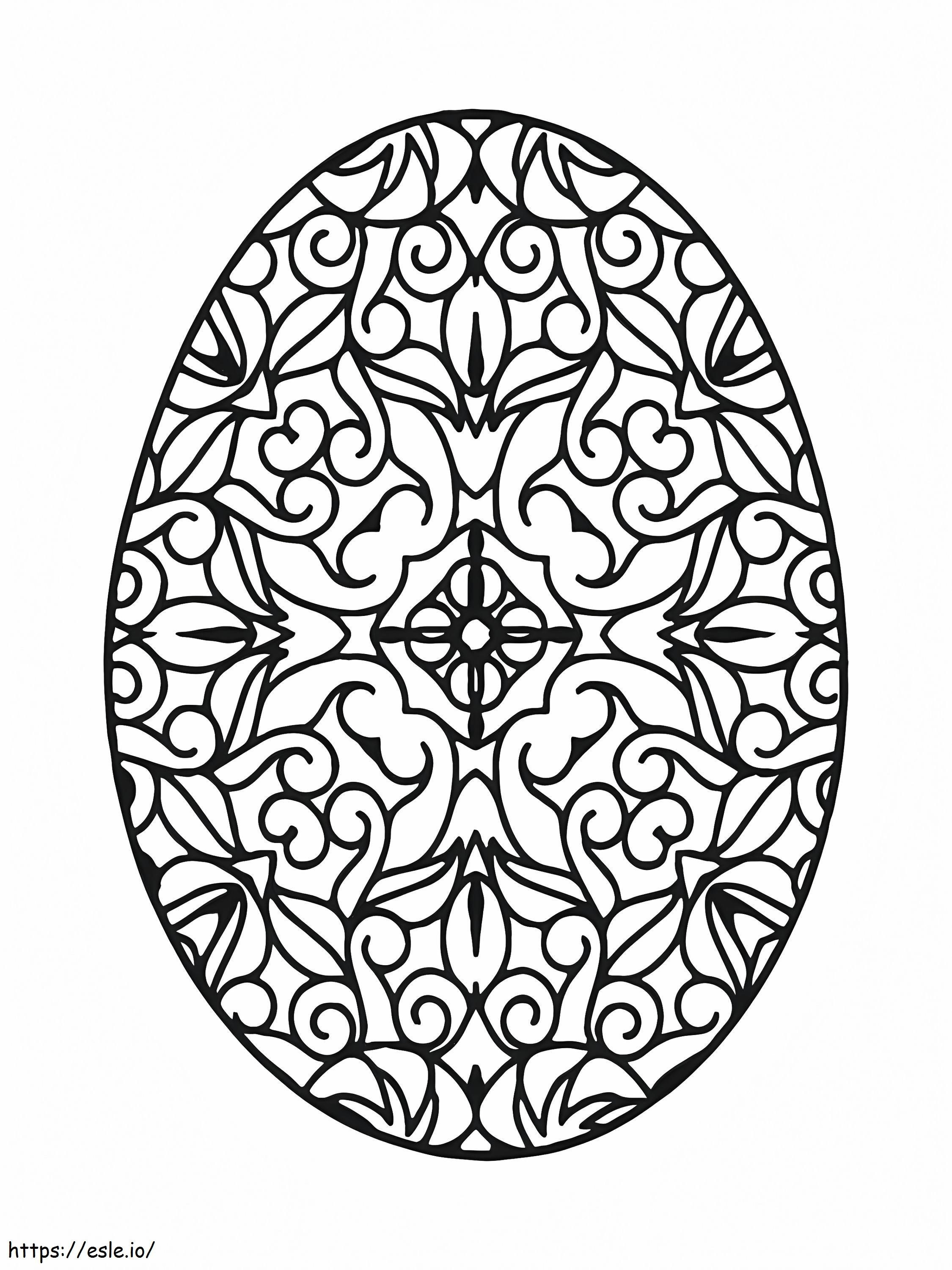 Boskie jajko wielkanocne kolorowanka