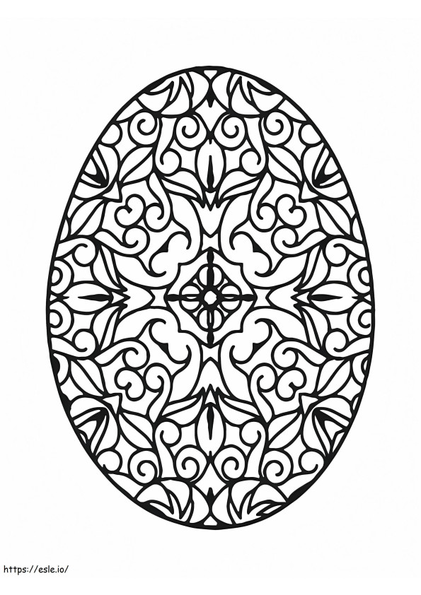 Divino huevo de Pascua para colorear
