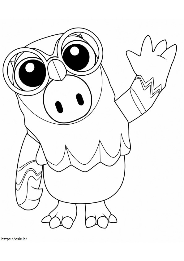 Owl Skin Fall Guys coloring page
