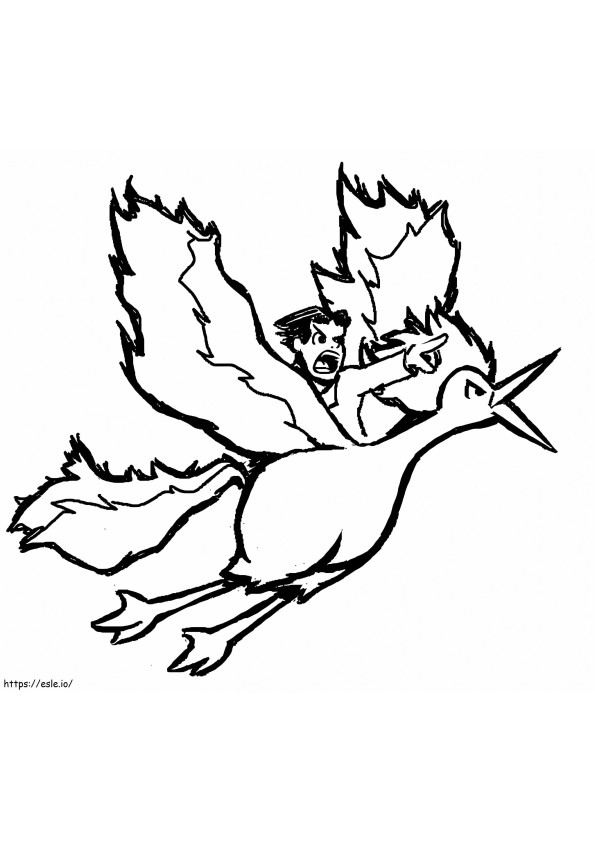 Moltres 5 coloring page