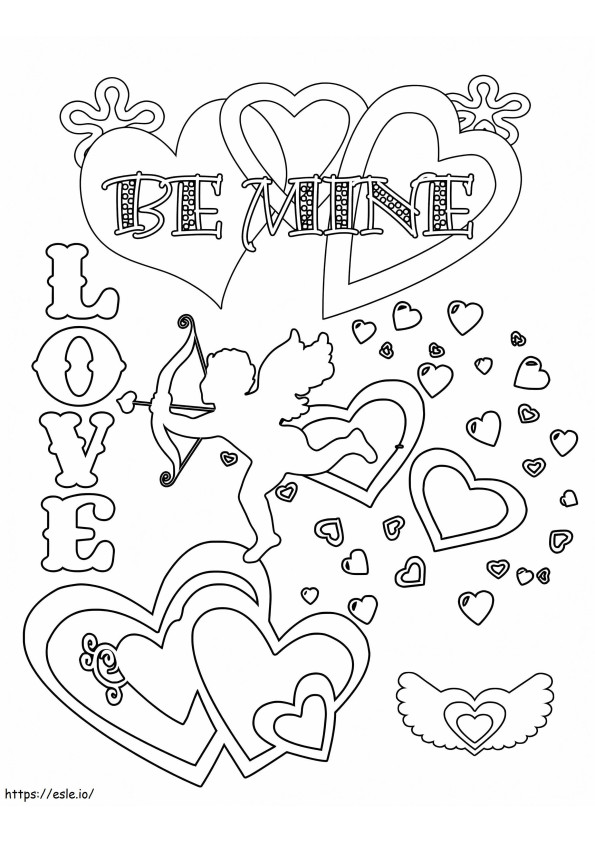 Valentine Card To Print coloring page
