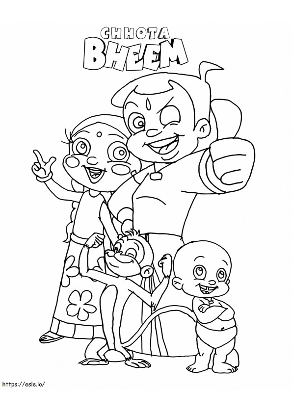 Chhota Bheem And Friends coloring page