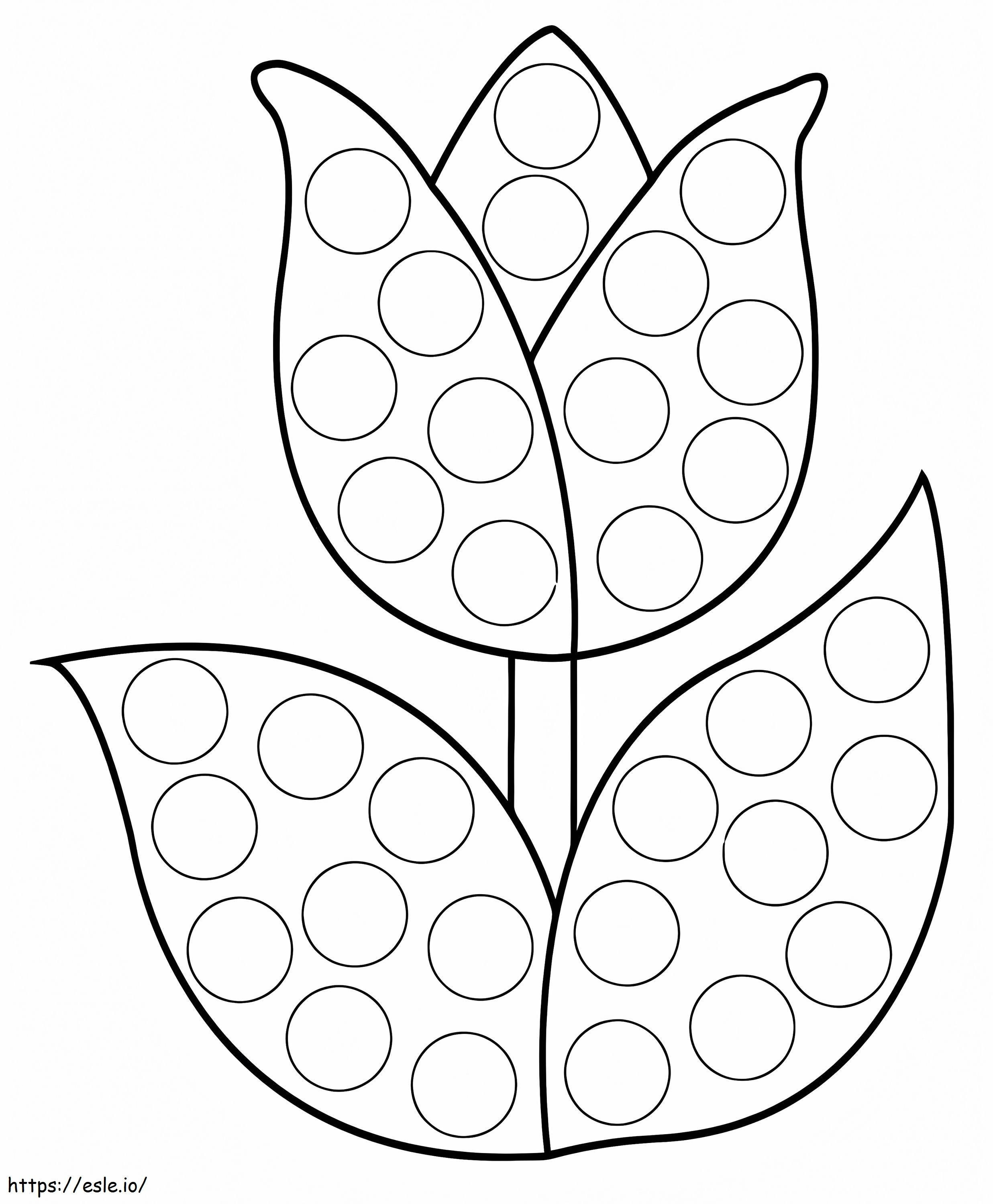Tulip Dot Marker coloring page