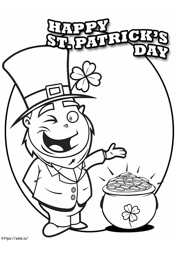 Happy Saint Patricks Day 3 coloring page