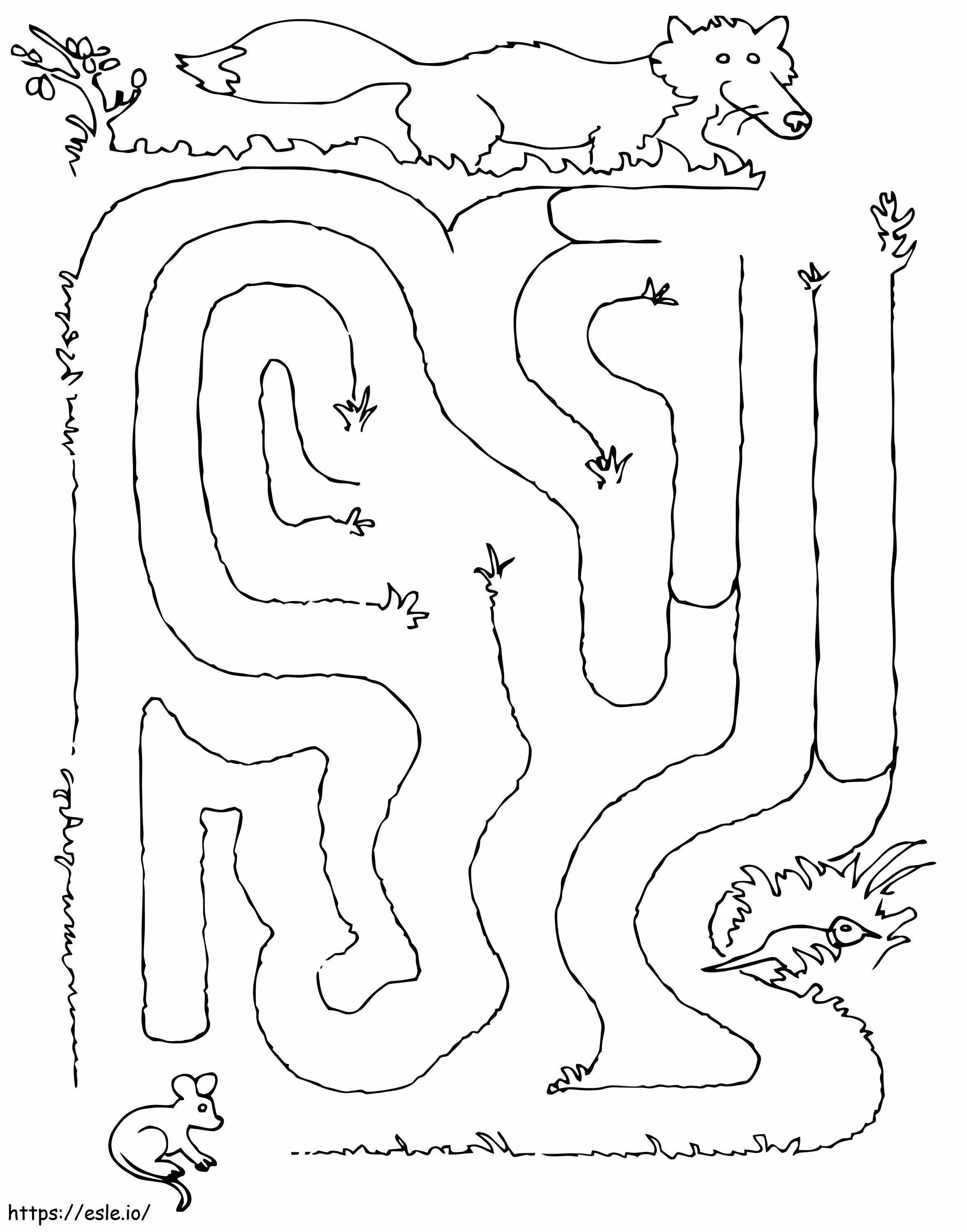 Jagdlabyrinth ausmalbilder