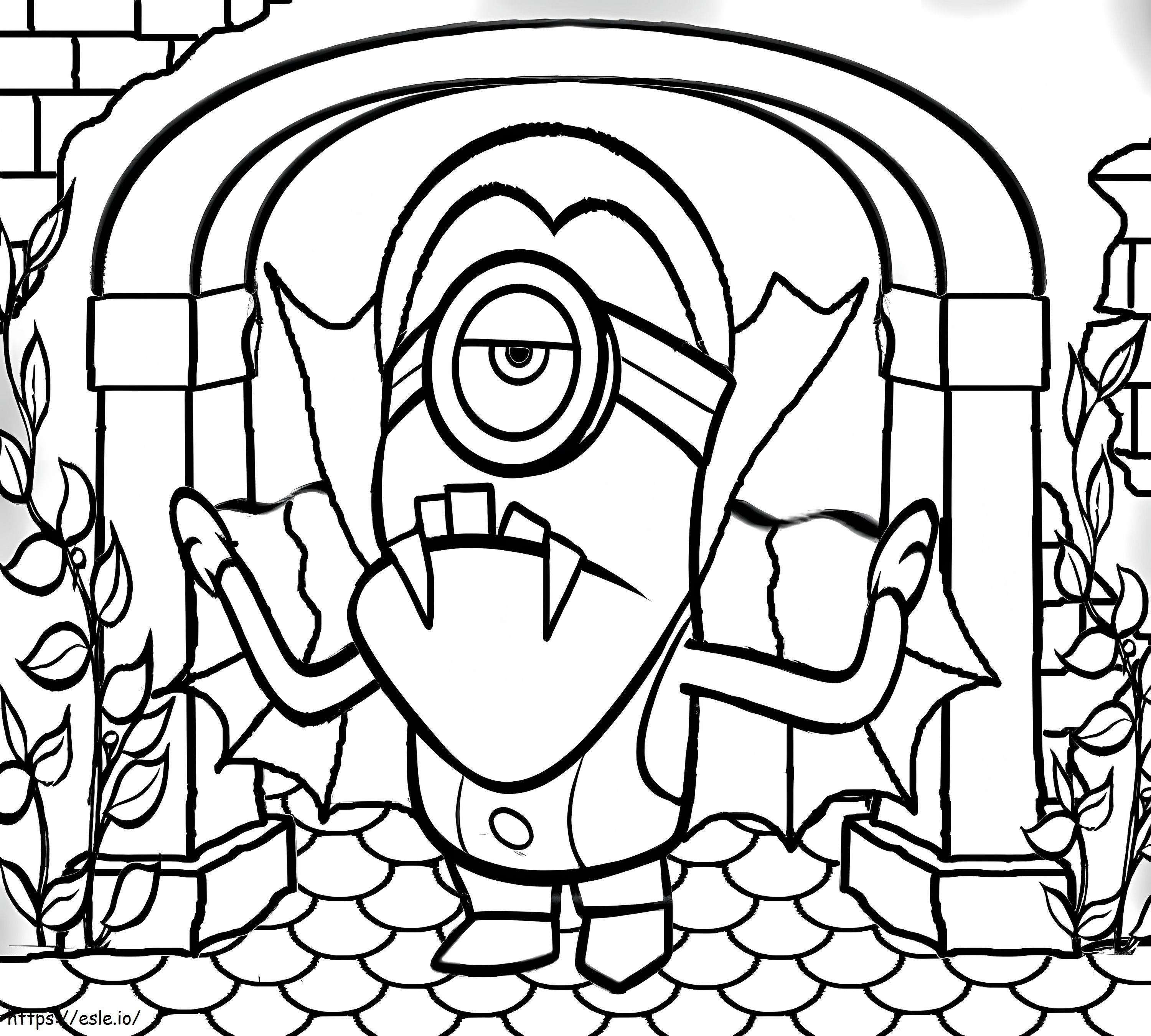 1539913954 Halloween Costumes With Minion Vampire Print Free coloring page