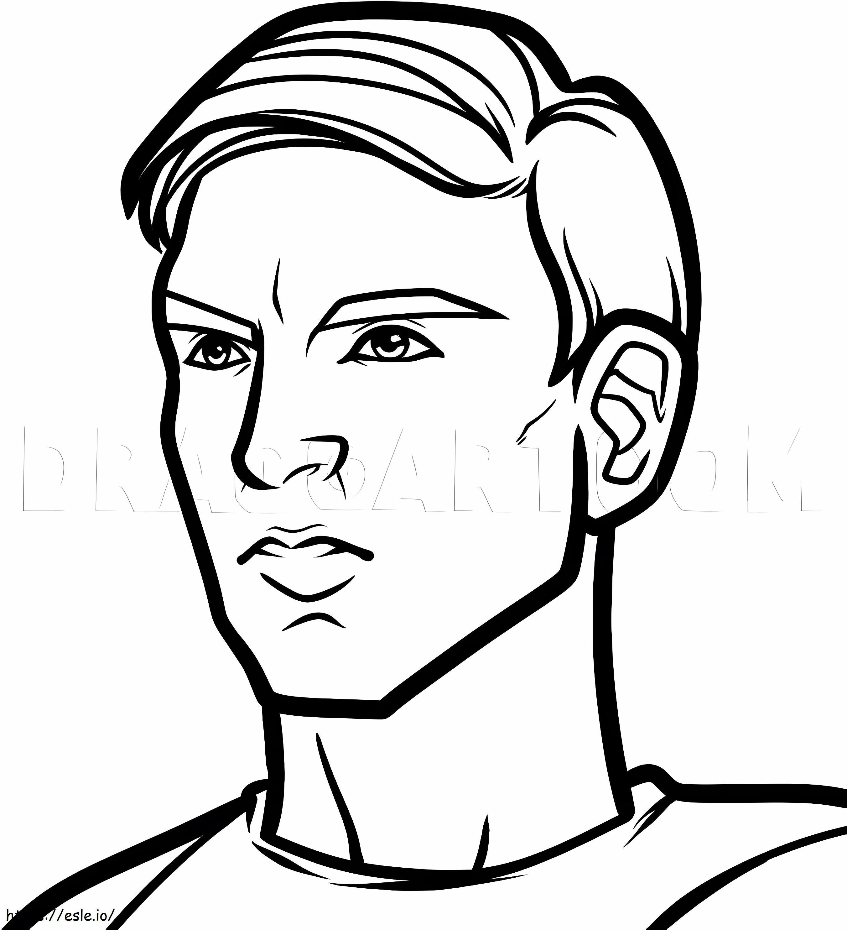 Draw Little Chris Evans coloring page