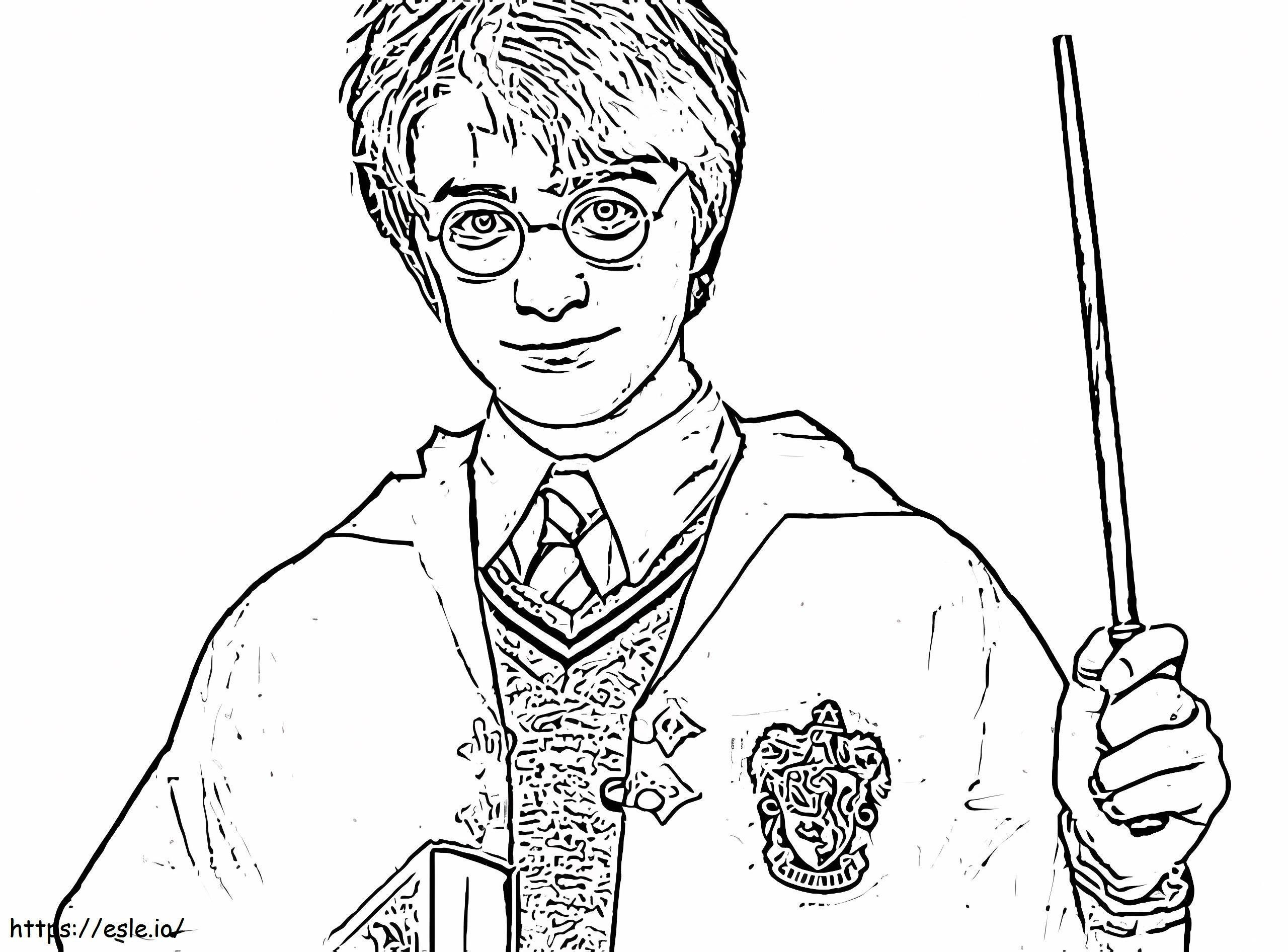 Il volto di Harry Potter da colorare