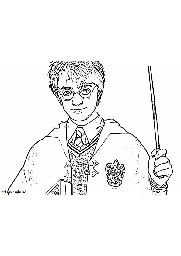Il volto di Harry Potter da colorare