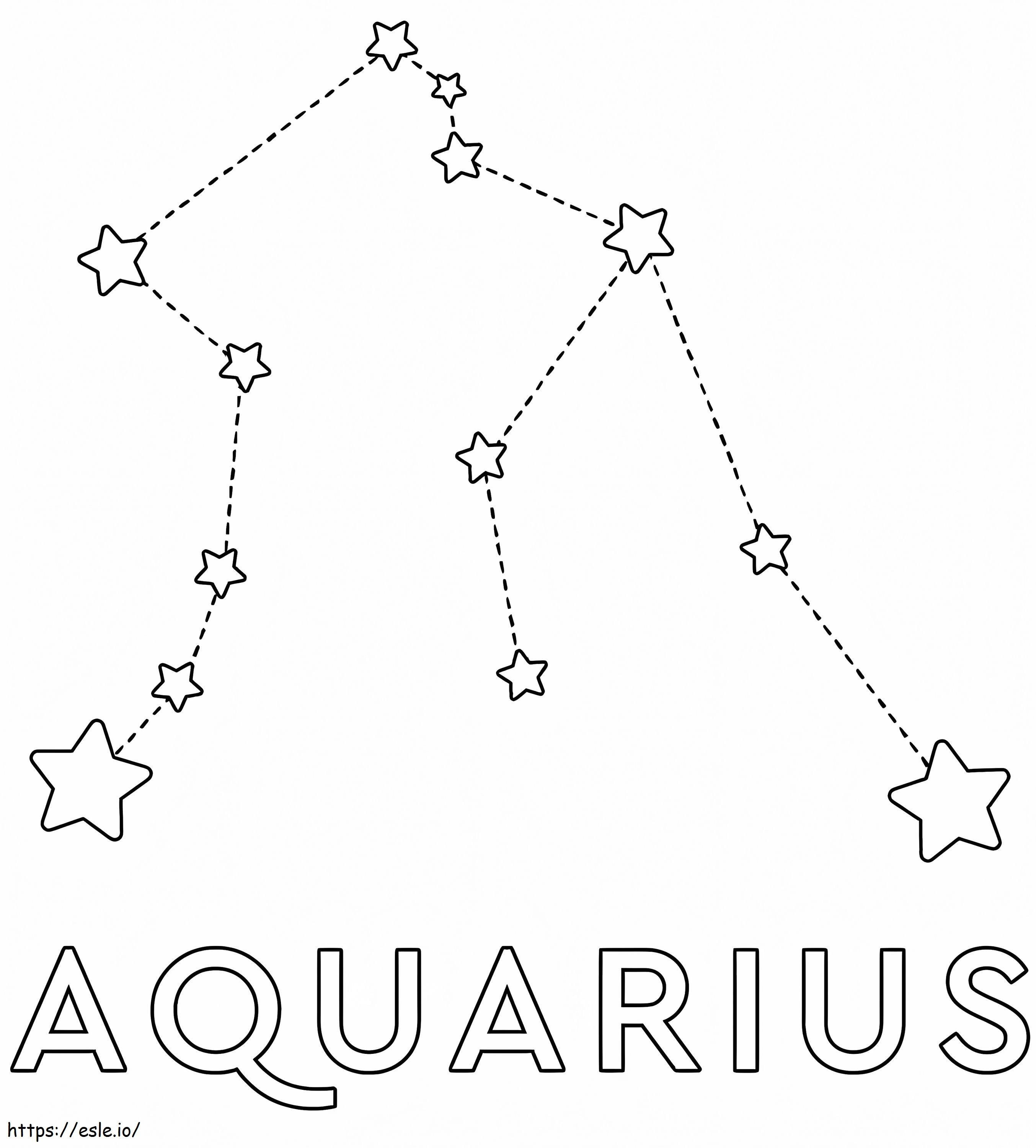 Aquarius bebas Gambar Mewarnai