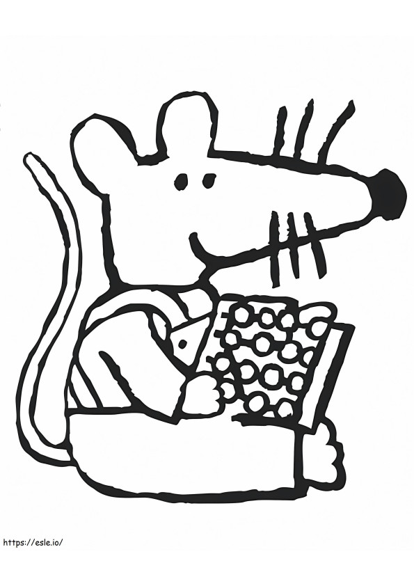Maisy Counting coloring page