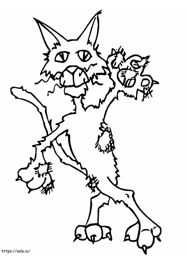 Chat Laid coloring page