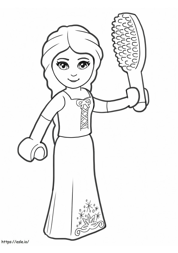Coloriage LEGO Princesse Elsa à imprimer dessin