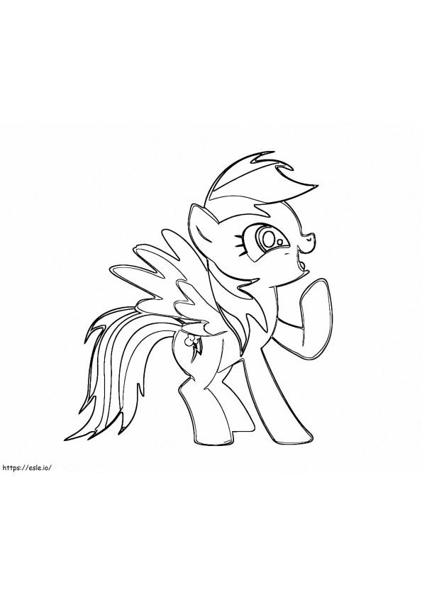 Rainbow Dash Is Laughing coloring page