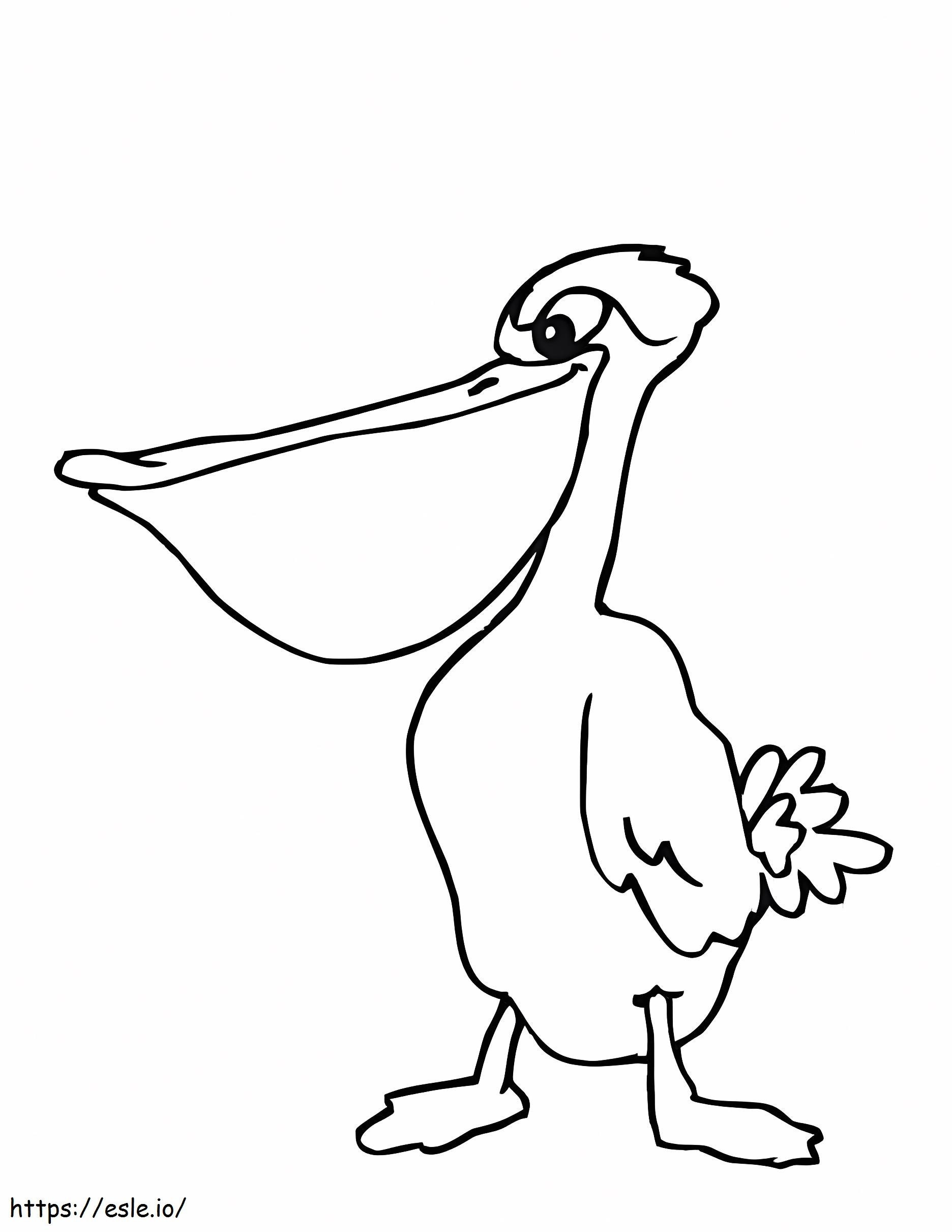 Pelicano Básico para colorir