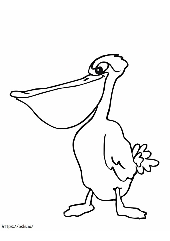 Basic Pelican coloring page