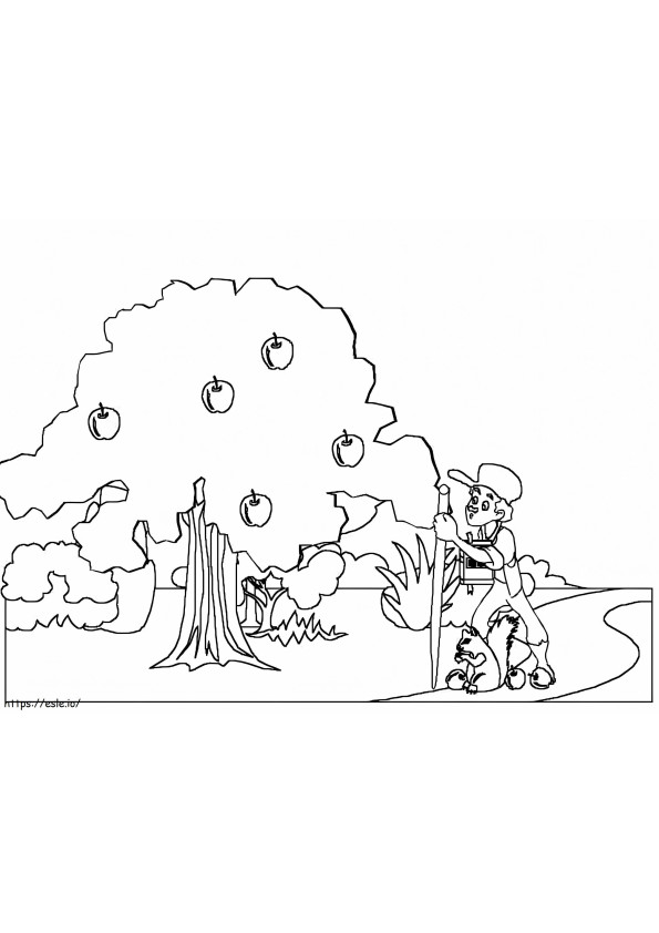 Johnny Appleseed 6 coloring page
