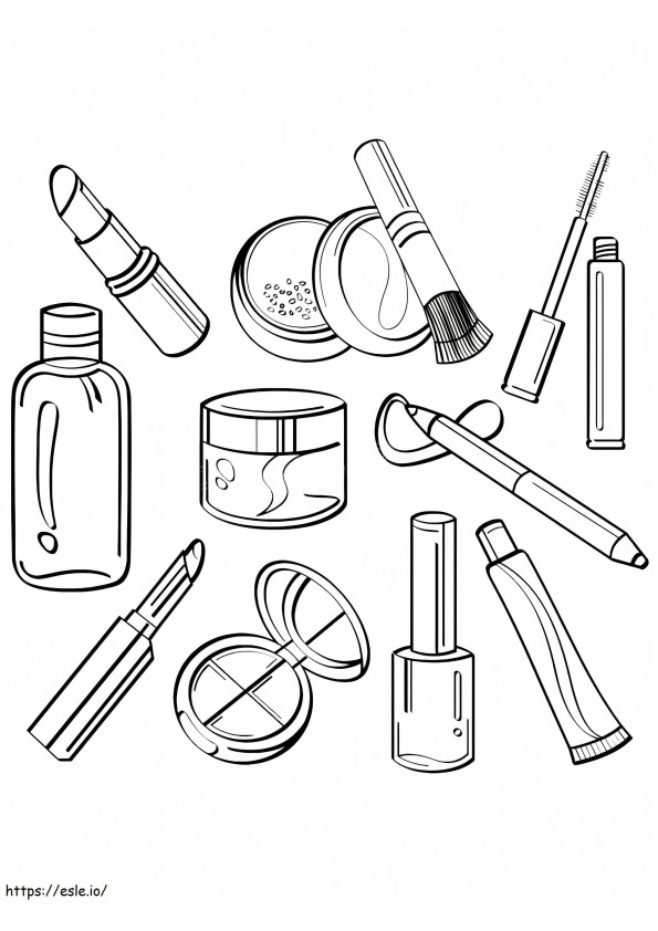 Makeup 3 coloring page