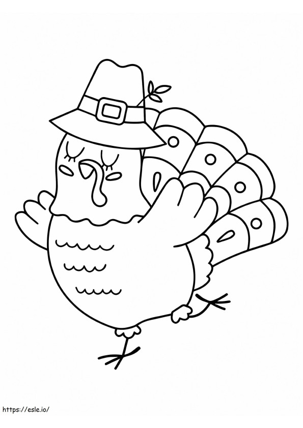 Happy Free Turkey 2 coloring page