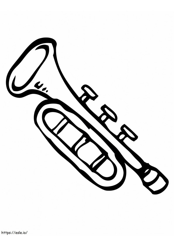 Trompeta simplă 1 de colorat
